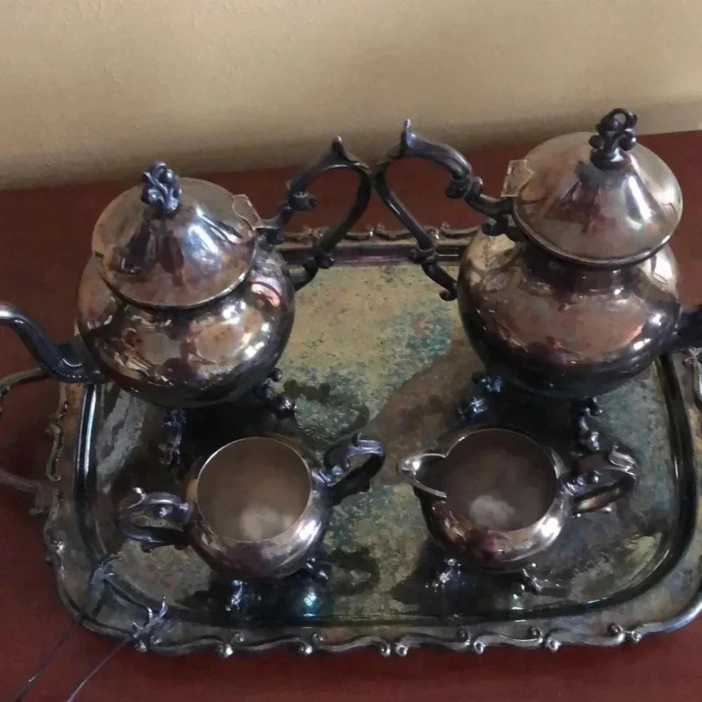 Silver plated Copper BSC‎ Tea Set